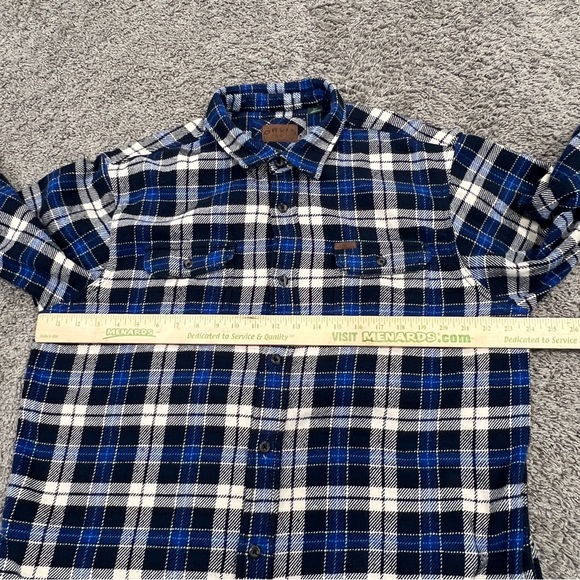 Orvis Shirt Men’s XLT Blue Flannel Shacket Jacket Pockets Cotton Outdoor Work - Picture 11 of 12